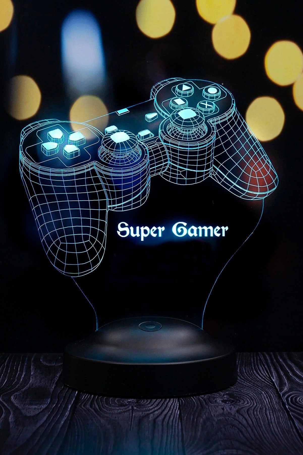 3D LED in für Geschenkelampe LED Nachttischlampe fest Farben, Lampe verschiedenen LED Gravur LED Gamer, Spielkonsole Leuchte Joystick integriert, mehrfarbige 6 Lampe LED