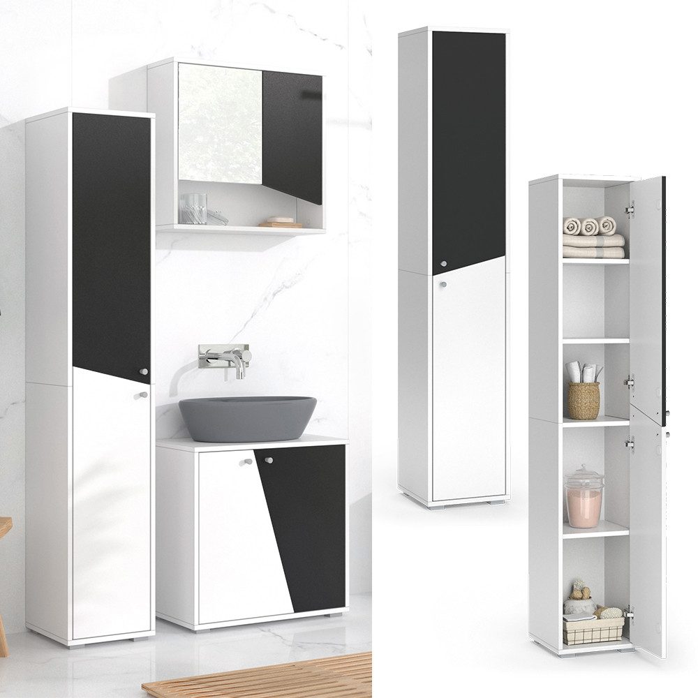 Vicco Hochschrank Irida, Anthrazit/Weiß, 30 x günstig online kaufen