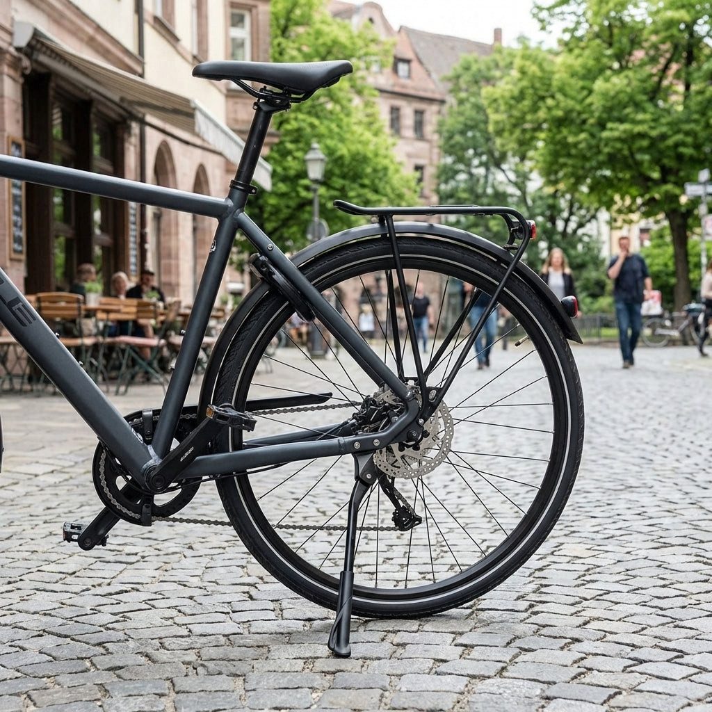 Hebie Fahrradständer Hebie Hinterbauständer Fox uni 26 bis 28 Zoll schwarz verstellbar 0673