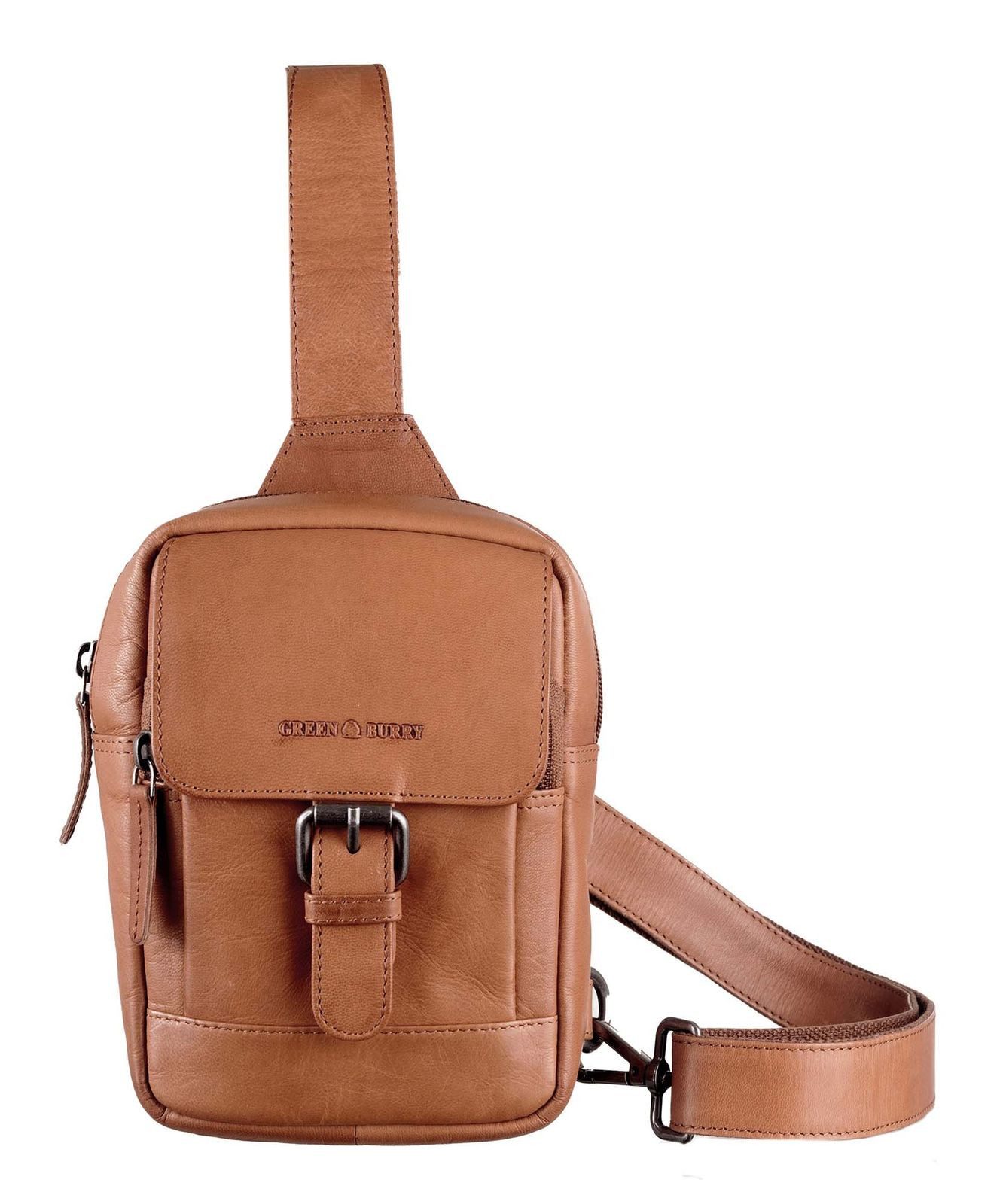 Greenburry Umhängetasche Crossover Bag, aus echtem Ziegenleder
