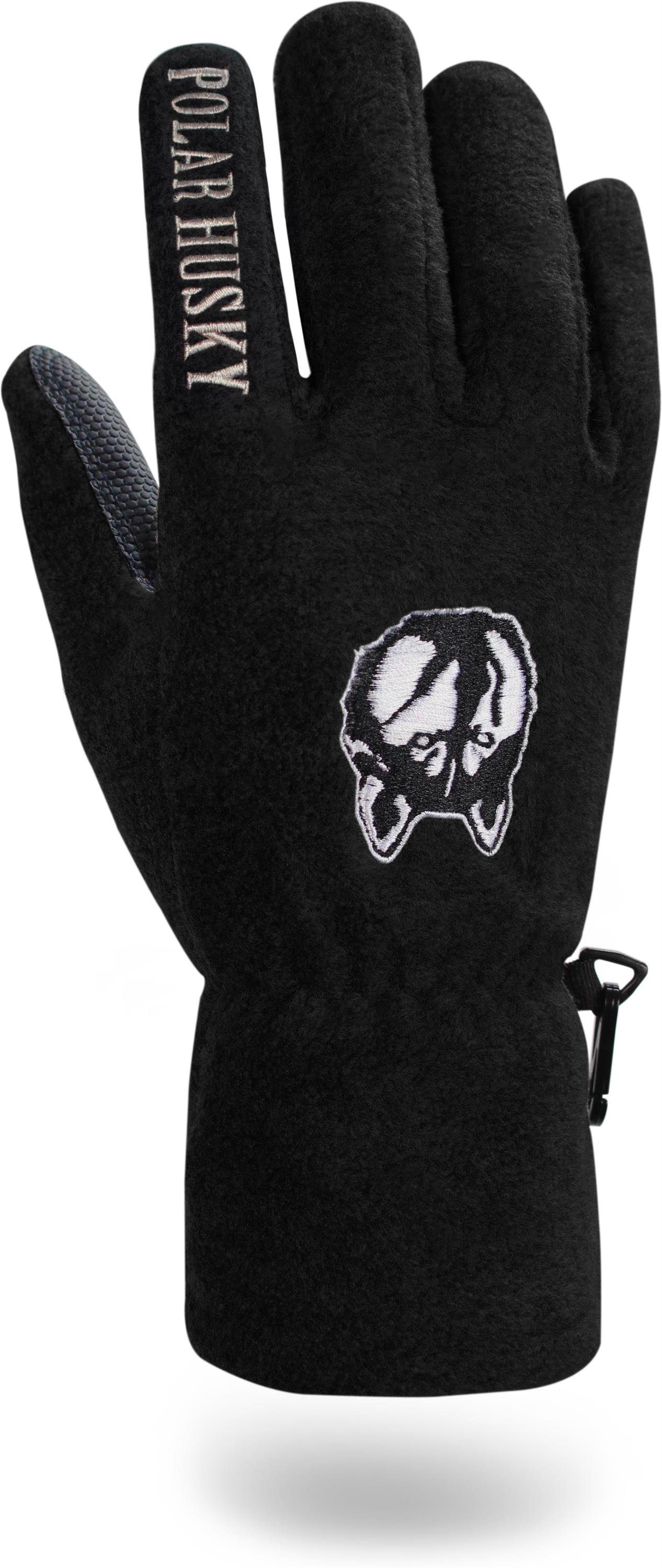 und Polar Skihandschuhe Unterziehhandschuhe Handschuhe verstärkter Husky Handinnenfläche Lhotse mit Winterhandschuhe Schwarz Herren Damen Fleecehandschuhe Fleece für