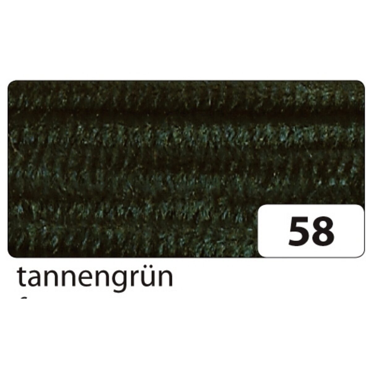 Folia Bastelfilz Chenilledraht - 8 mm 10 Stück tannengrün.
