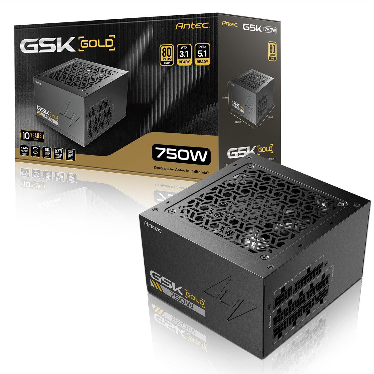 Antec GSK750 V2 ATX3.1 Netzteil 750W PC-Netzteil