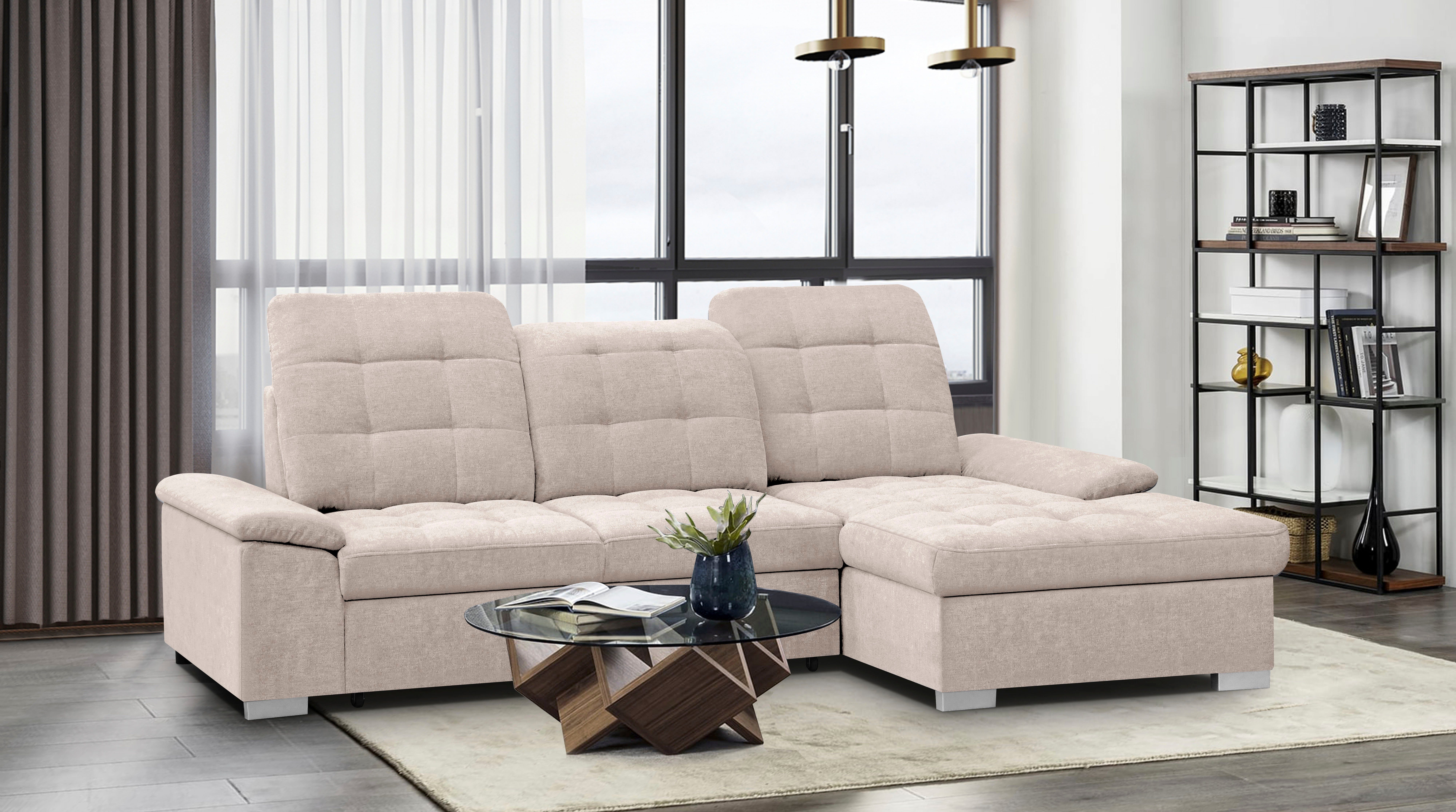 WERK2 Ecksofa Carmen, mit Bettfunktion & Bettkasten, optional Sitztiefenver günstig online kaufen