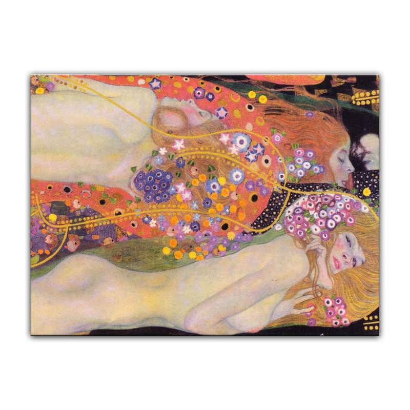 Bilderdepot24 Leinwandbild Alte Meister - Gustav Klimt - Wasserschlangen II (1906-07), Menschen