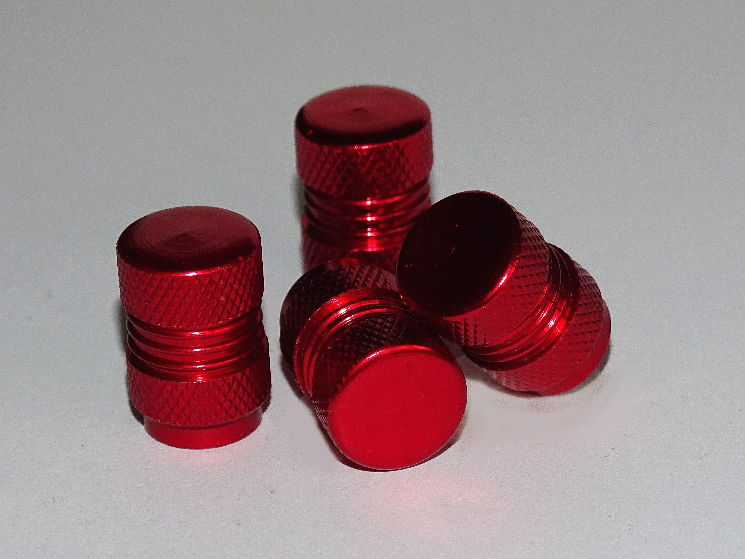 Hermann Schütz Ventilkappe Ventilkappen Vent-Cap Neutral rot 4er-Set, (4-St)