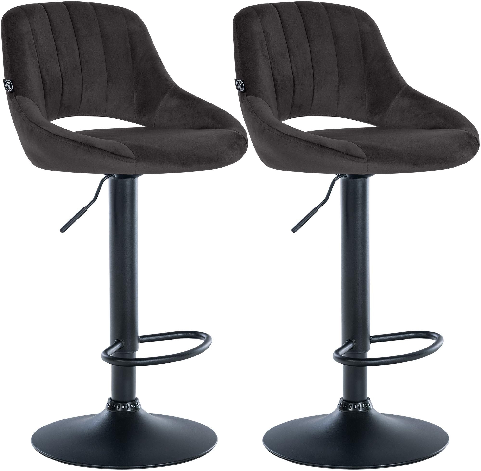 CLP Barhocker Milet Samt (Set, 2er), Samtbezüge, höhenverstellbar, drehbar