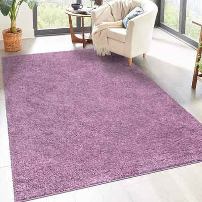 Hochflor-Teppich »City Shaggy«, Carpet City, rechteckig, Höhe 30 mm, Robuster Langflor Teppich uni, besonders flauschig weich, ideal für Wohnzimmer & Schlafzimmer