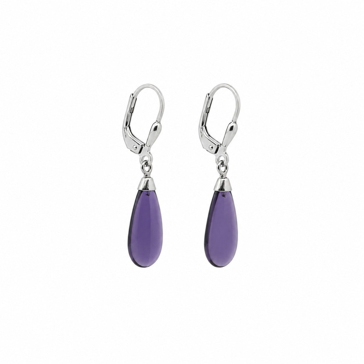Sogni d'oro Paar Ohrhänger "Lila Harmonie" mit Amethyst, Silber 925