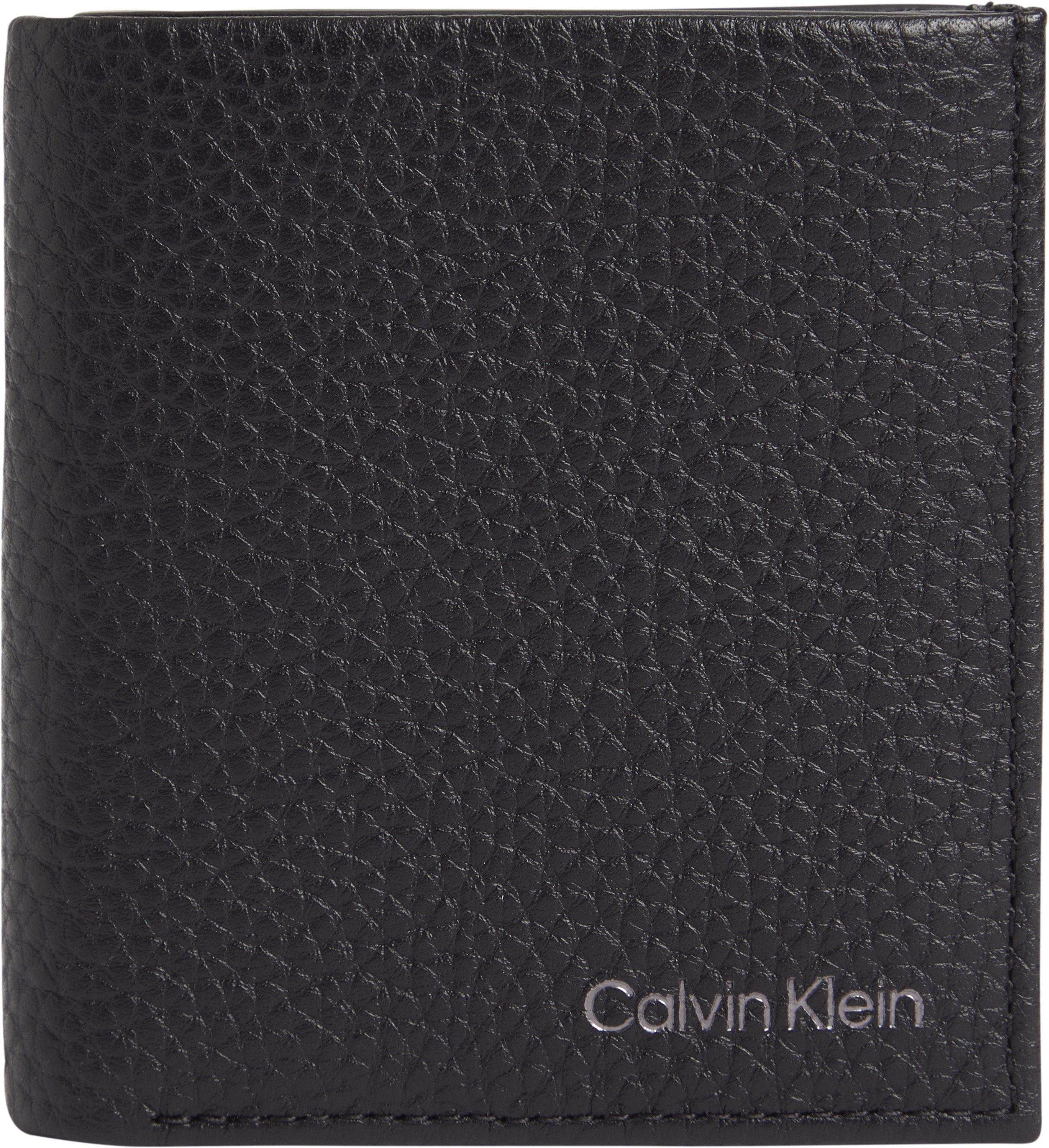 Calvin Klein Geldbörse WARMTH TRIFOLD klassischem 6CC Markenschriftzug W/COIN, mit