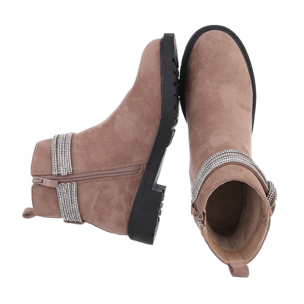 Ital-Design Damen Freizeit Stiefelette (87108773) Blockabsatz Flache Stiefe günstig online kaufen