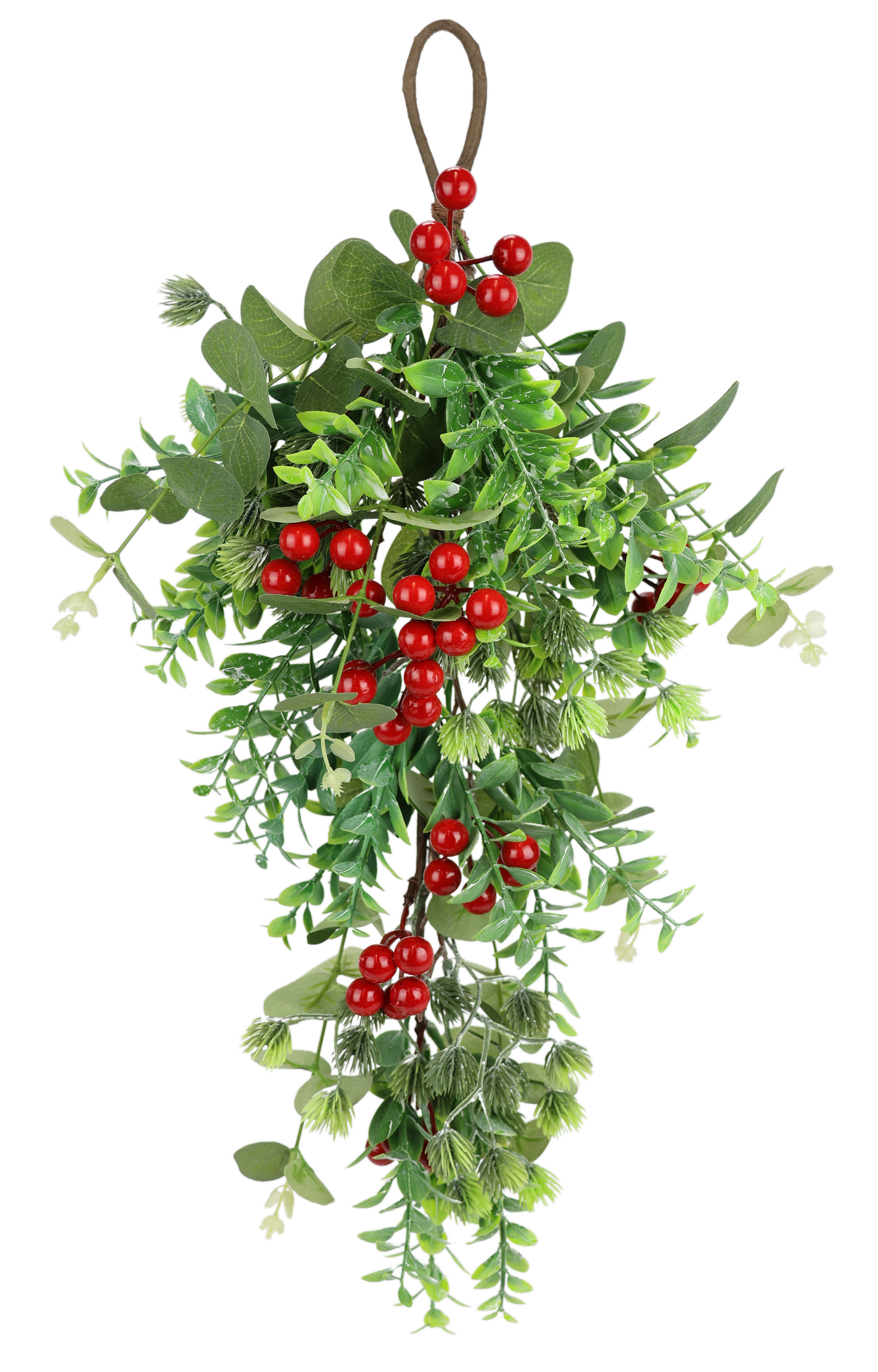 Kunstgirlande Wanddeko Eukalyptus/Beeren, I.GE.A., Höhe 56 cm, Hängebusch A günstig online kaufen