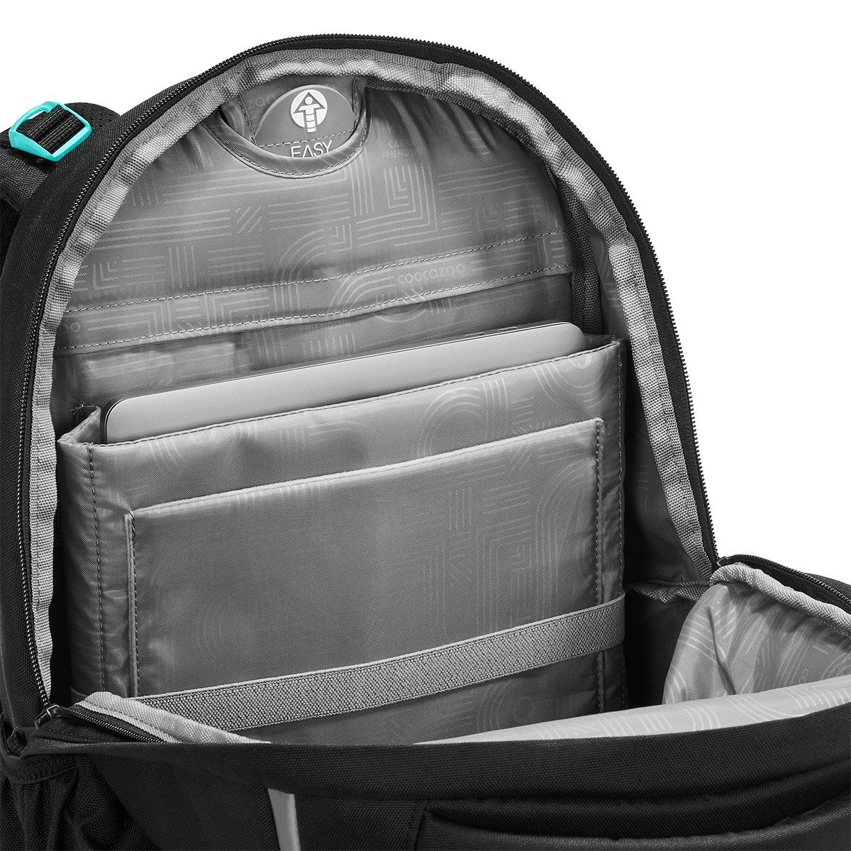 coocazoo Schulranzen Schulrucksack-Set, BYTE Laser Lights 3-teilig (3-teilig), für digitale Schule, ergonomisch, Easy-Grow-System