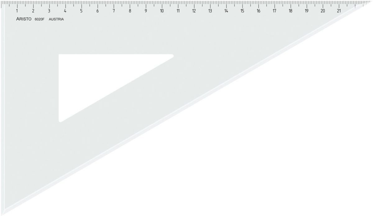 ARISTO Geodreieck Dreieck 60 Grad mit Facette Acryl 262mm transparent