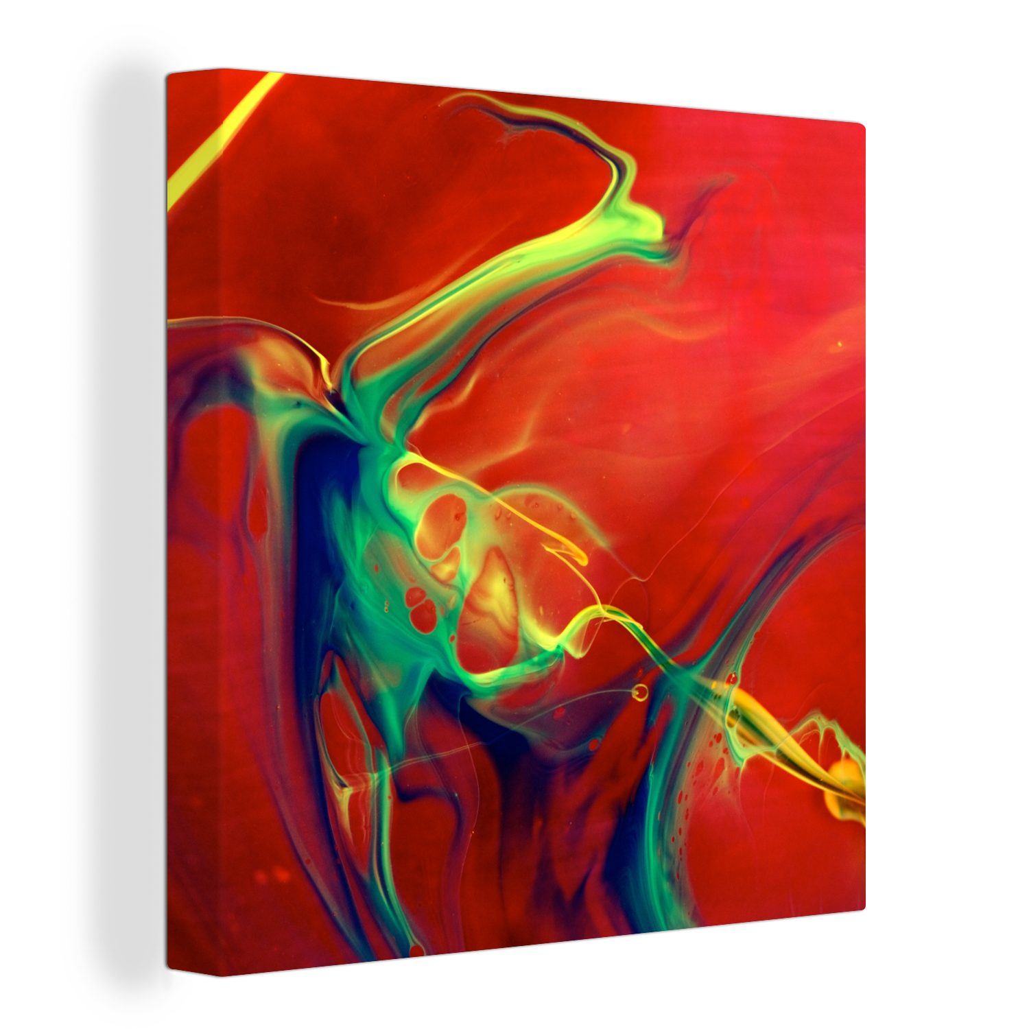 OneMillionCanvasses® Leinwandbild Kunst - Tinte - Farben - Psychedelisch, (1 St), Leinwand Bilder für Wohnzimmer Schlafzimmer | Leinwandbilder