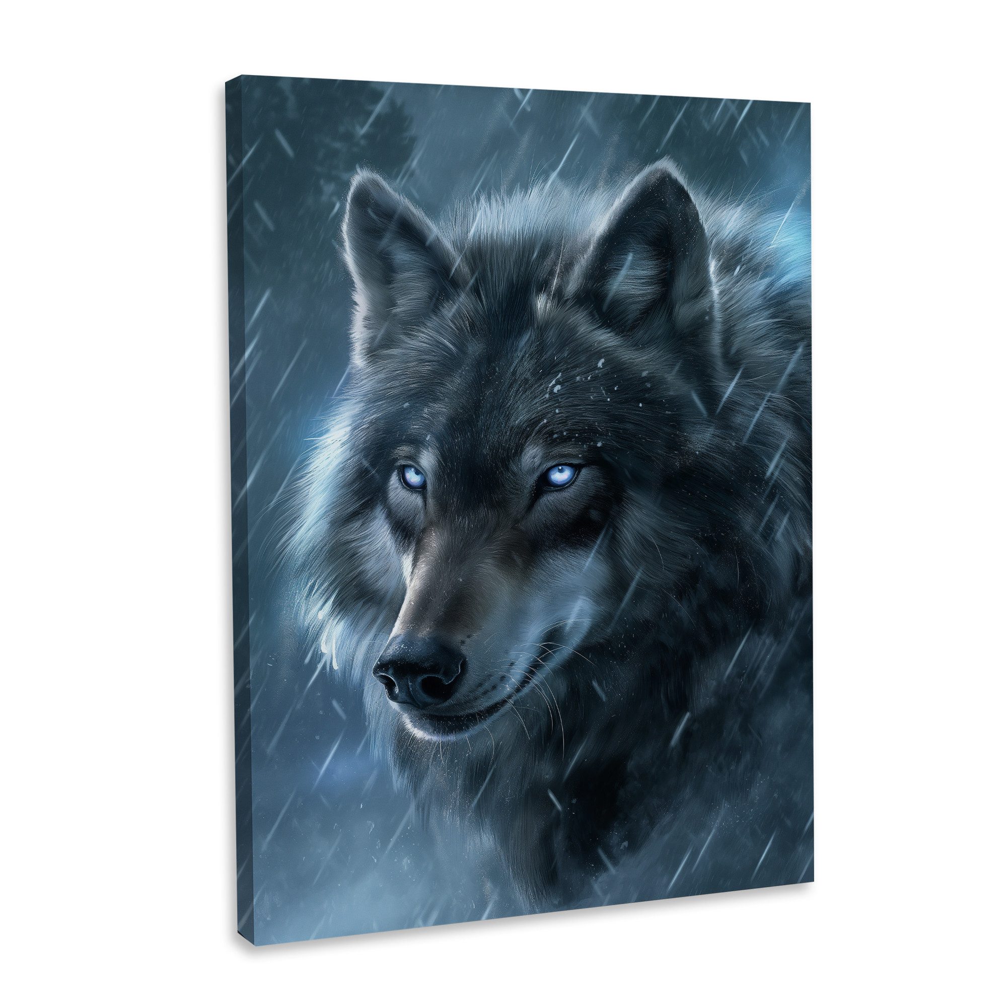 Hustling Sharks Leinwandbild Tier-Bild als XXL Leinwandbild "Der böse Wolf#1" - Tierbild, in 5 unterschiedichen Größen verfügbar