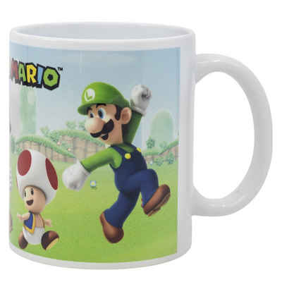 Super Mario Tasse Super Mario Luigi Yoshi Gamer Kaffeetasse Teetasse Geschenkidee 330 ml, Keramik