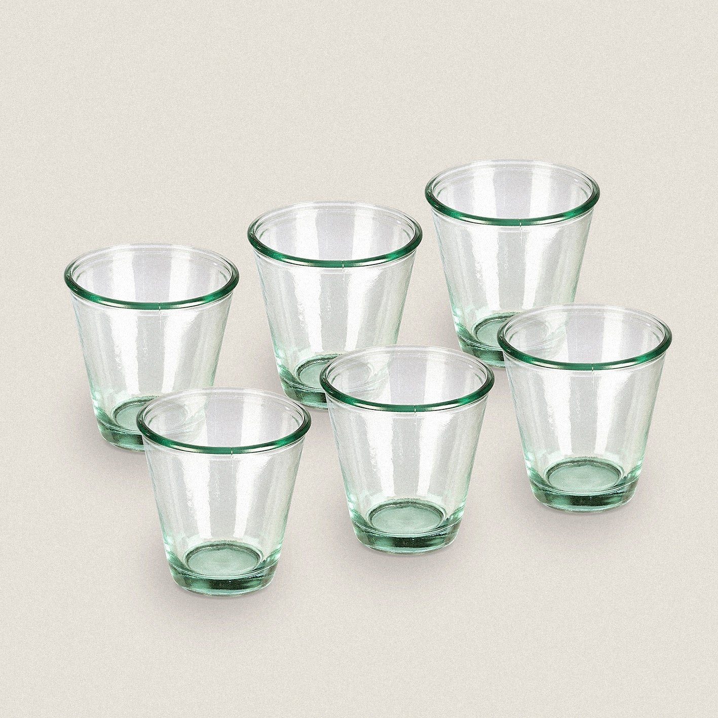 the way up Gläser-Set Trinkglas "Paula" - 250 ml - 6er-Set, 100 % Altglas