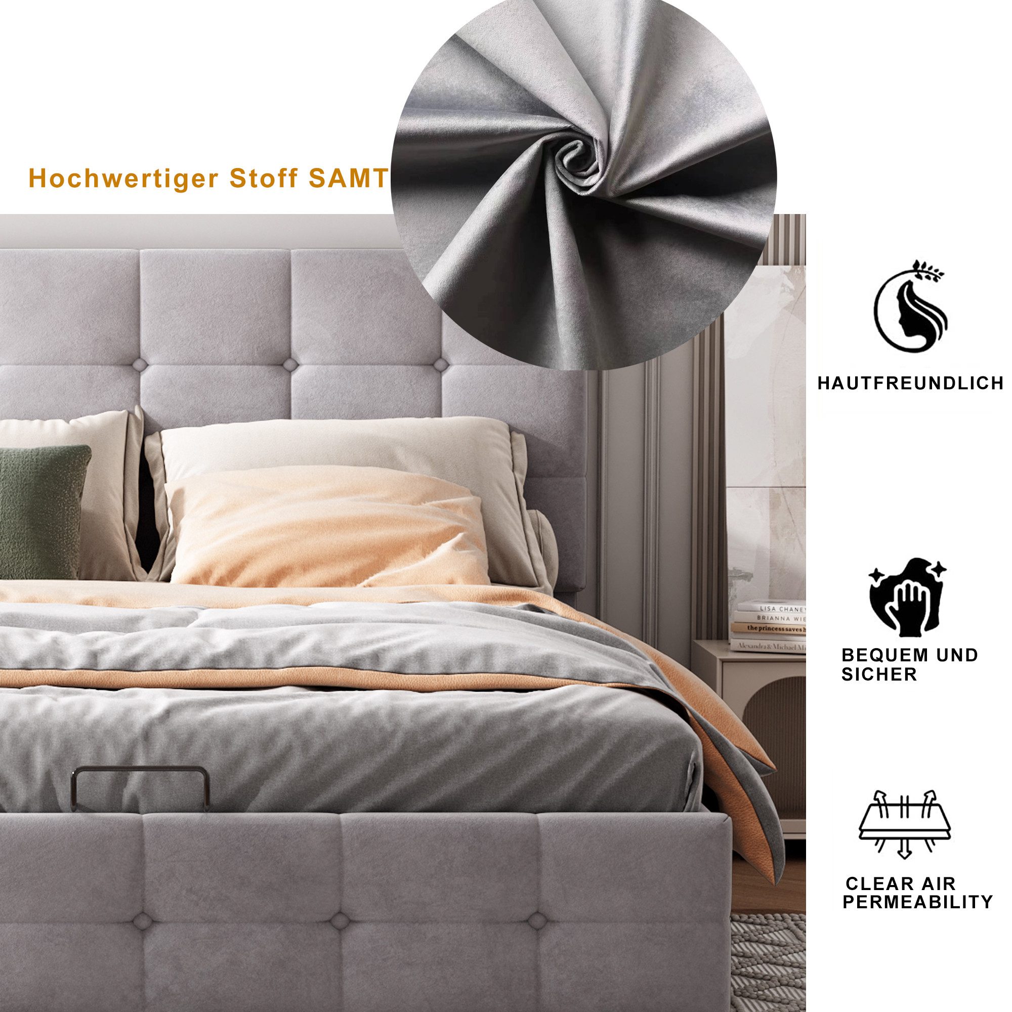 STILVORA Polsterbett 140×200 Bettgestell mit Matratze,Jugendbett günstig online kaufen