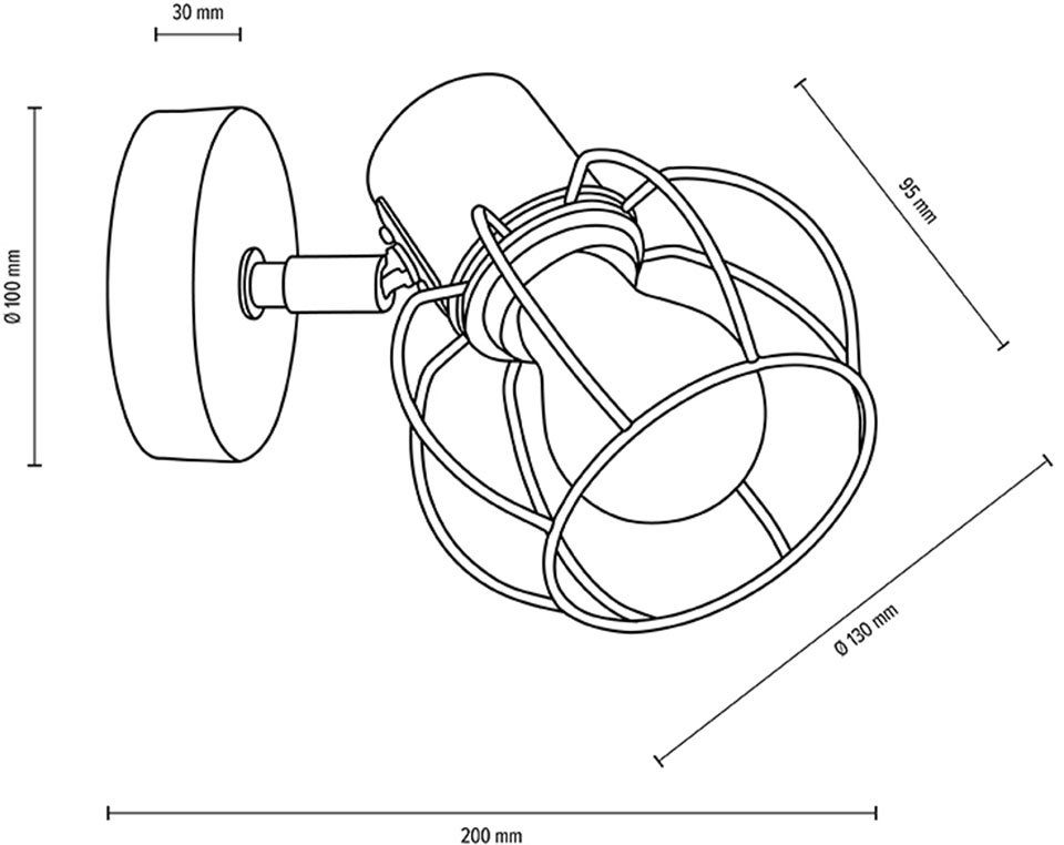 BRITOP LIGHTING Wandleuchte Phiphi, E27 passende Leuchtmittel, Made ohne wechselbar, Leuchte Europe Dekorative exkl., LM Leuchtmittel in Metall, / aus