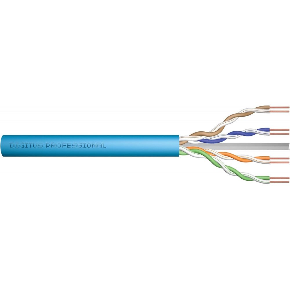 Digitus CAT 6A U/UTP Datenkabel 305 m Simplex Eca - Verlegekabel - blau Netzwerkkabel