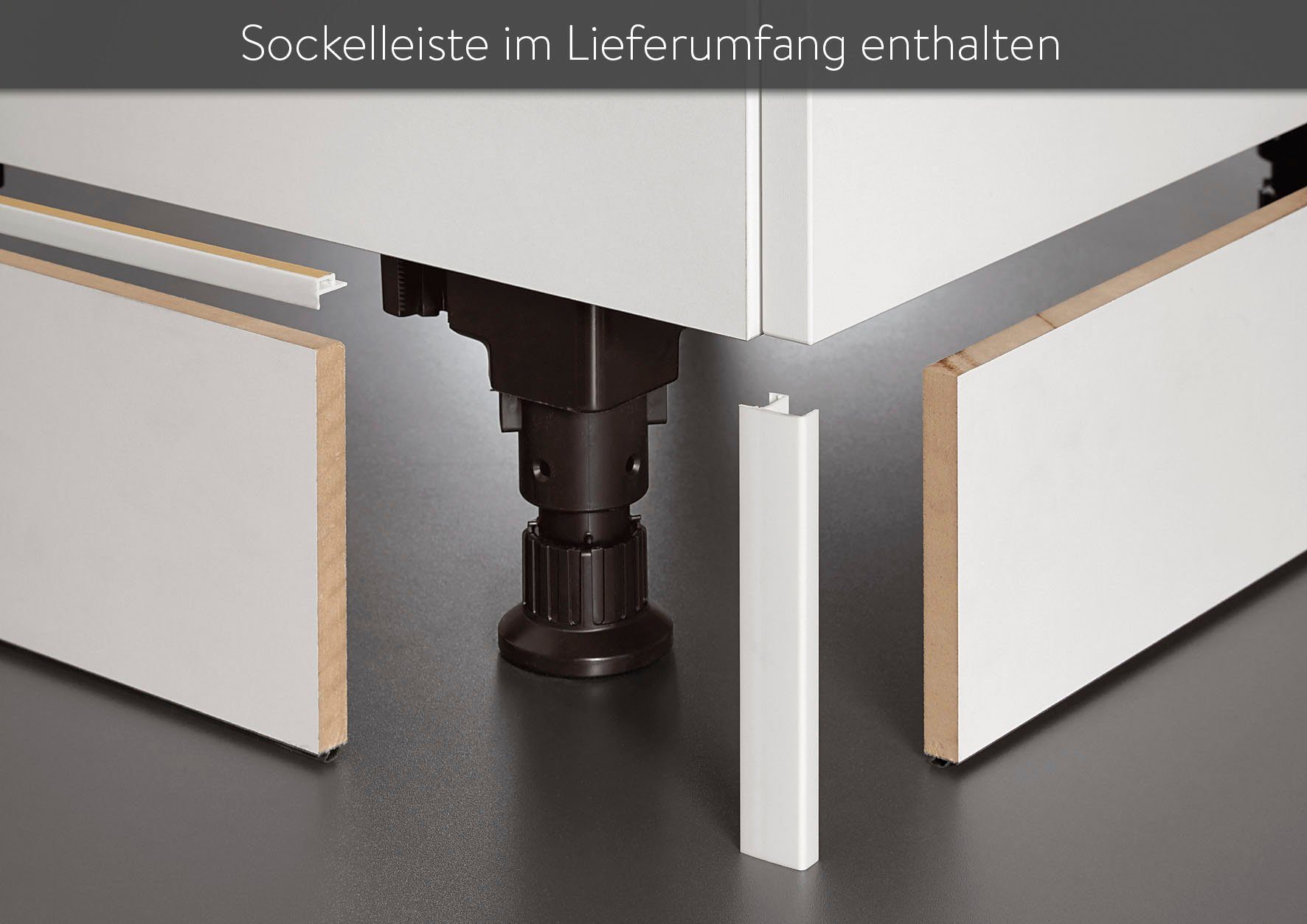 nobilia® Herdumbauschrank "Cascada", vormontiert, mit höhenverstellbaren Sockelfüßen, mit Backofenschublade, Breite 60 cm