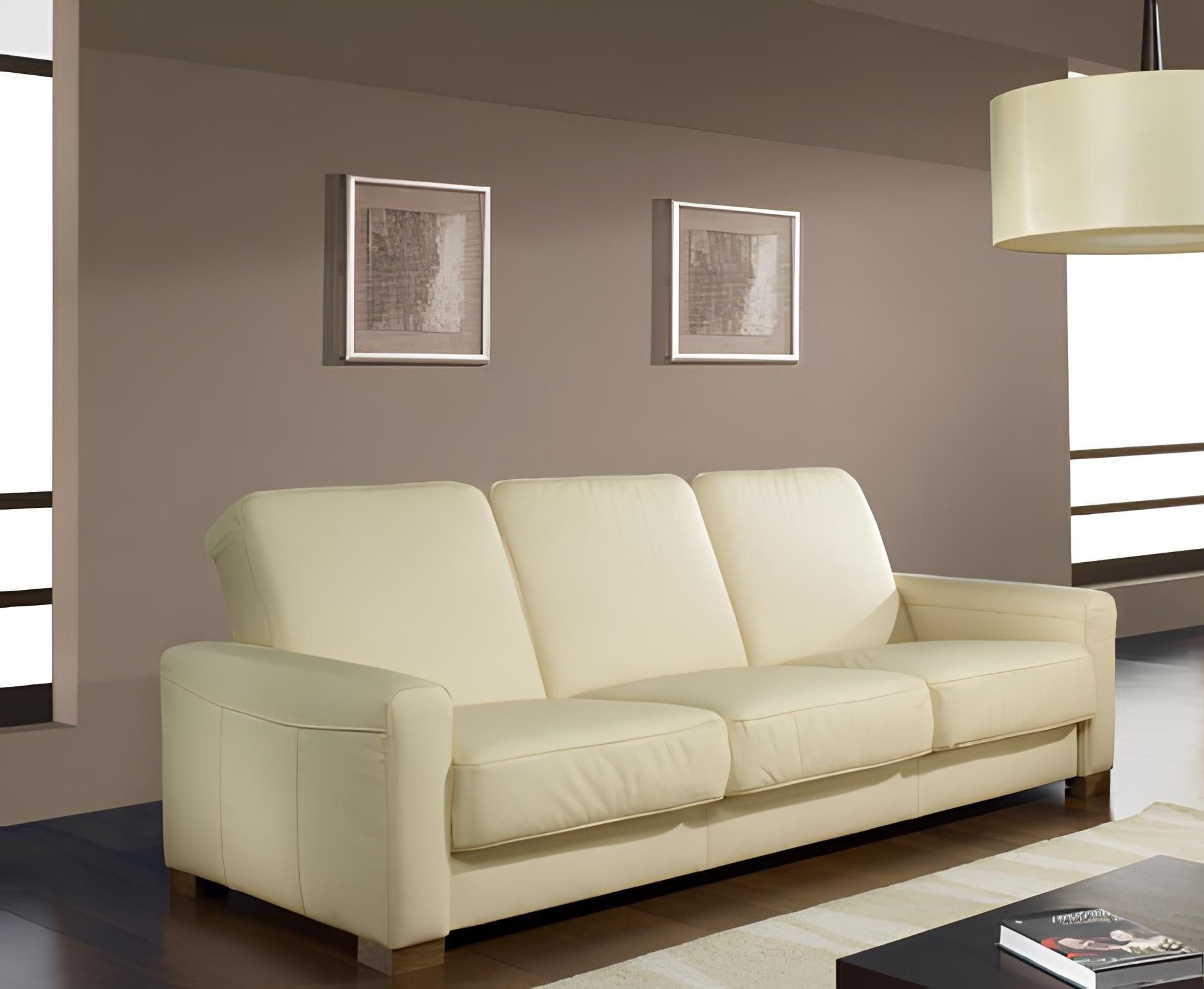 Xlmoebel 3-Sitzer Elegantes Ledersofa in klassischem Design für höchsten Sitzkomfort, Hergestellt in Europa