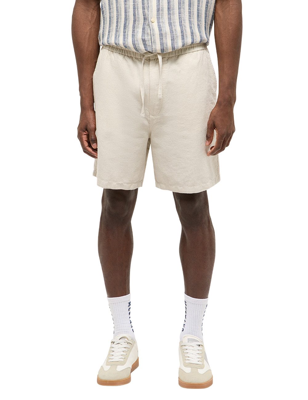 MUSTANG Shorts Herren Style Linen Jogger Shorts