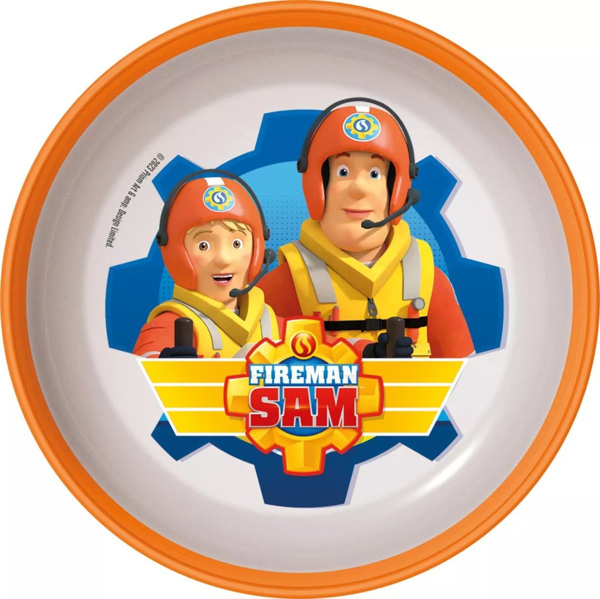 Feuerwehrmann Sam Kinderbesteck Feuerwehrmann Sam Rescue Mission Teller (2-tlg), Kunststoff