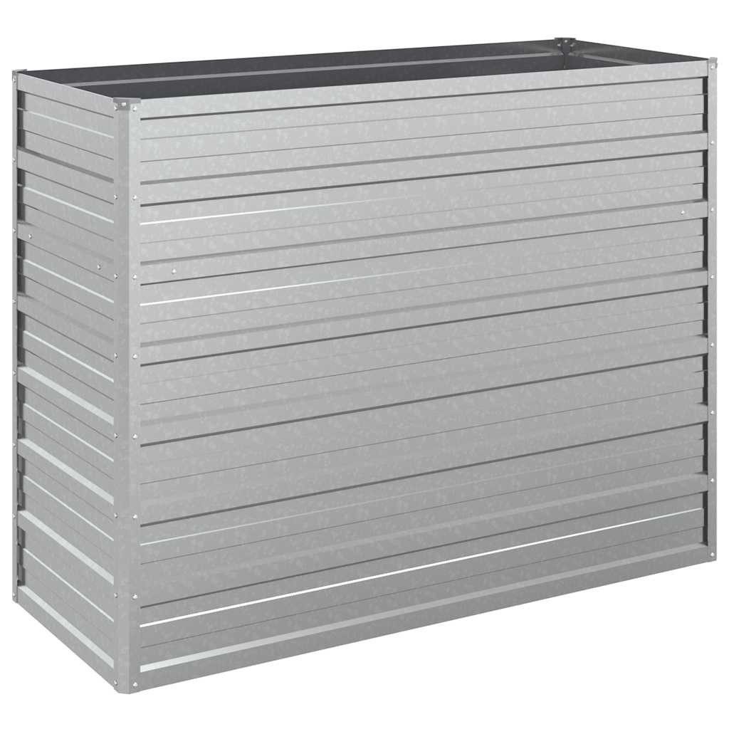 furnicato Hochbeet Garten-Metall 100 x 40 x 77 cm Silber, Witterungsbeständiges Gemüsebeet mit Drainage für den Garten