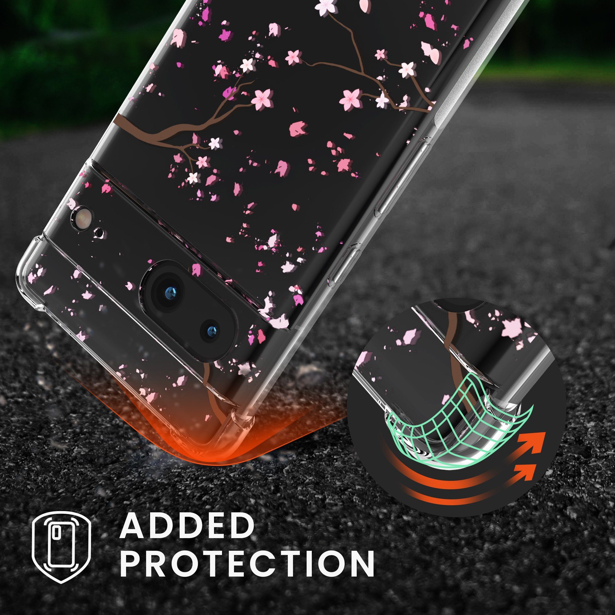 kwmobile Handyhülle Hülle für Google Pixel 7, Silikon Handyhülle mit Kette - Handykette Handyband – Bild 2 von 5
