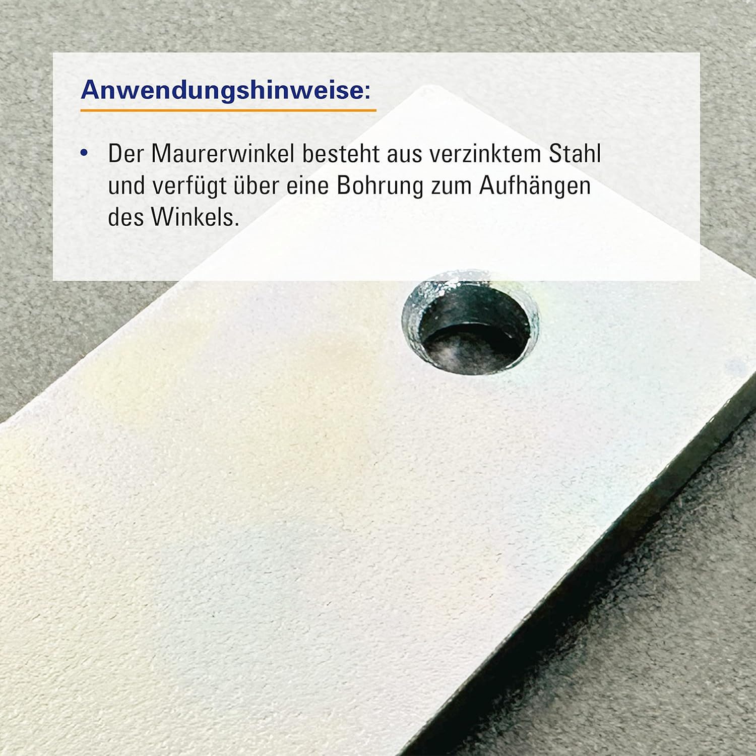 Karl Dahm Winkelmesser Karl Dahm Maurerwinkel ohne Anschlag - Flacher Metallwinkel