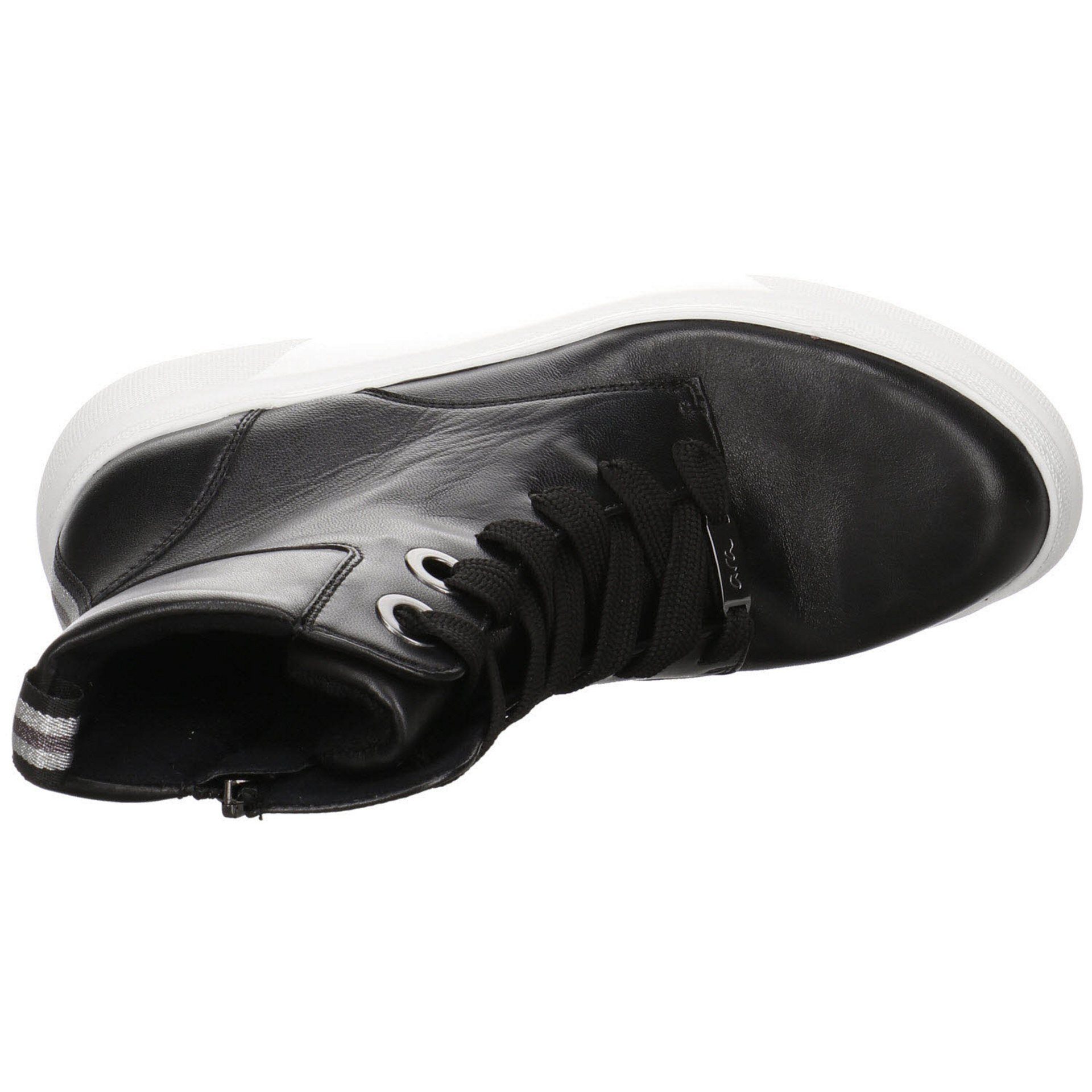 Stiefeletten dunkel Schnürstiefelette Textil Lausanne-Highsoft schwarz Damen Schuhe Ara