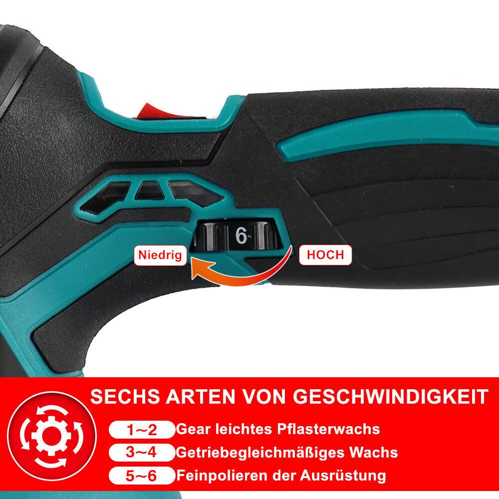 ONEVAN Cordless Polisher 6 Inch Car Polisher Buffer 6 Variable Speed, (with 2 x Batteries, Mini 6 Inch Eccentric Car Polisher Set), with 2 x Batteries, Eccentric Car Polisher Set