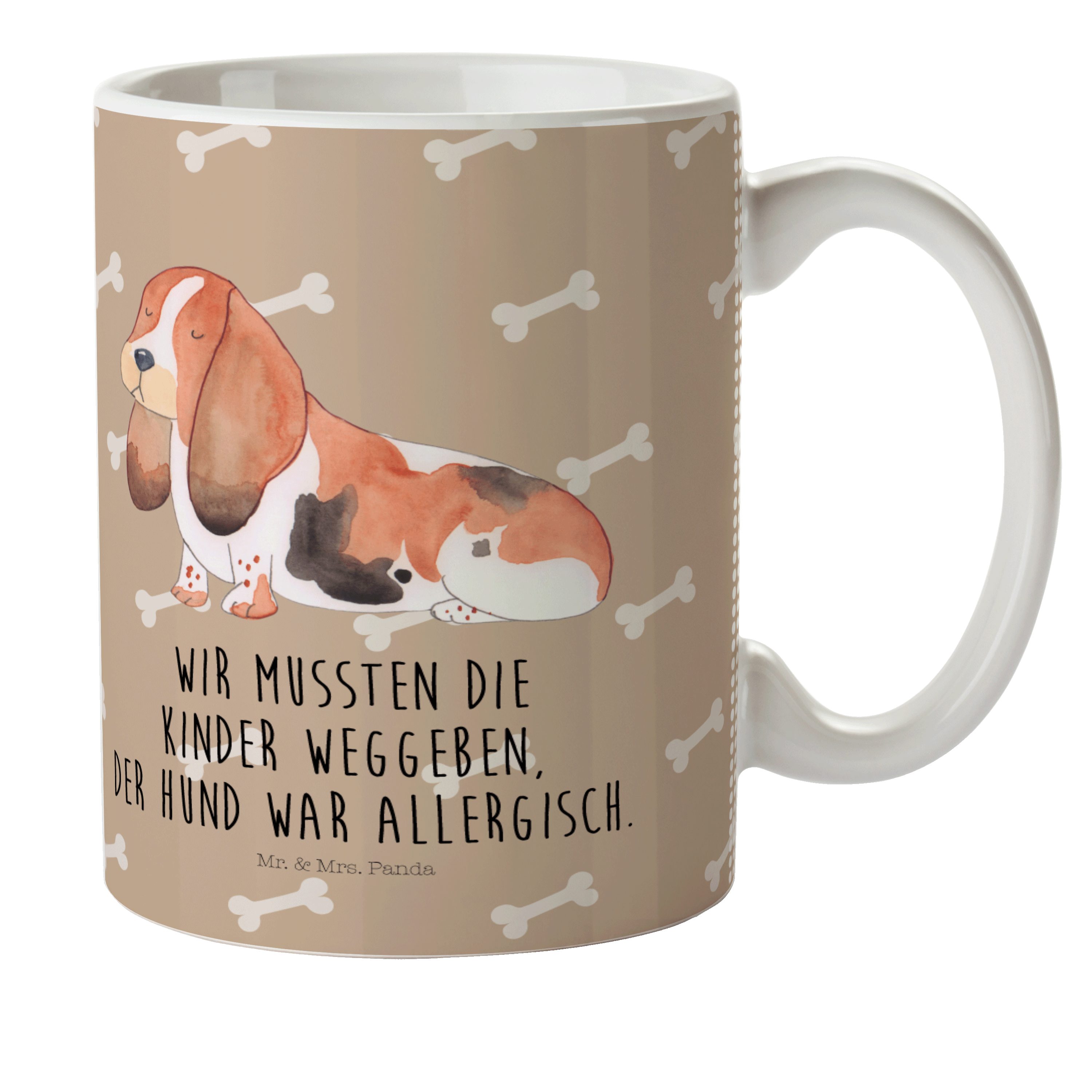 Mr. & Mrs. Panda Kinderbecher Hund Basset Hound - Hundeglück - Geschenk, Kunststoffgeschirr, Kunsts, Kunststoff