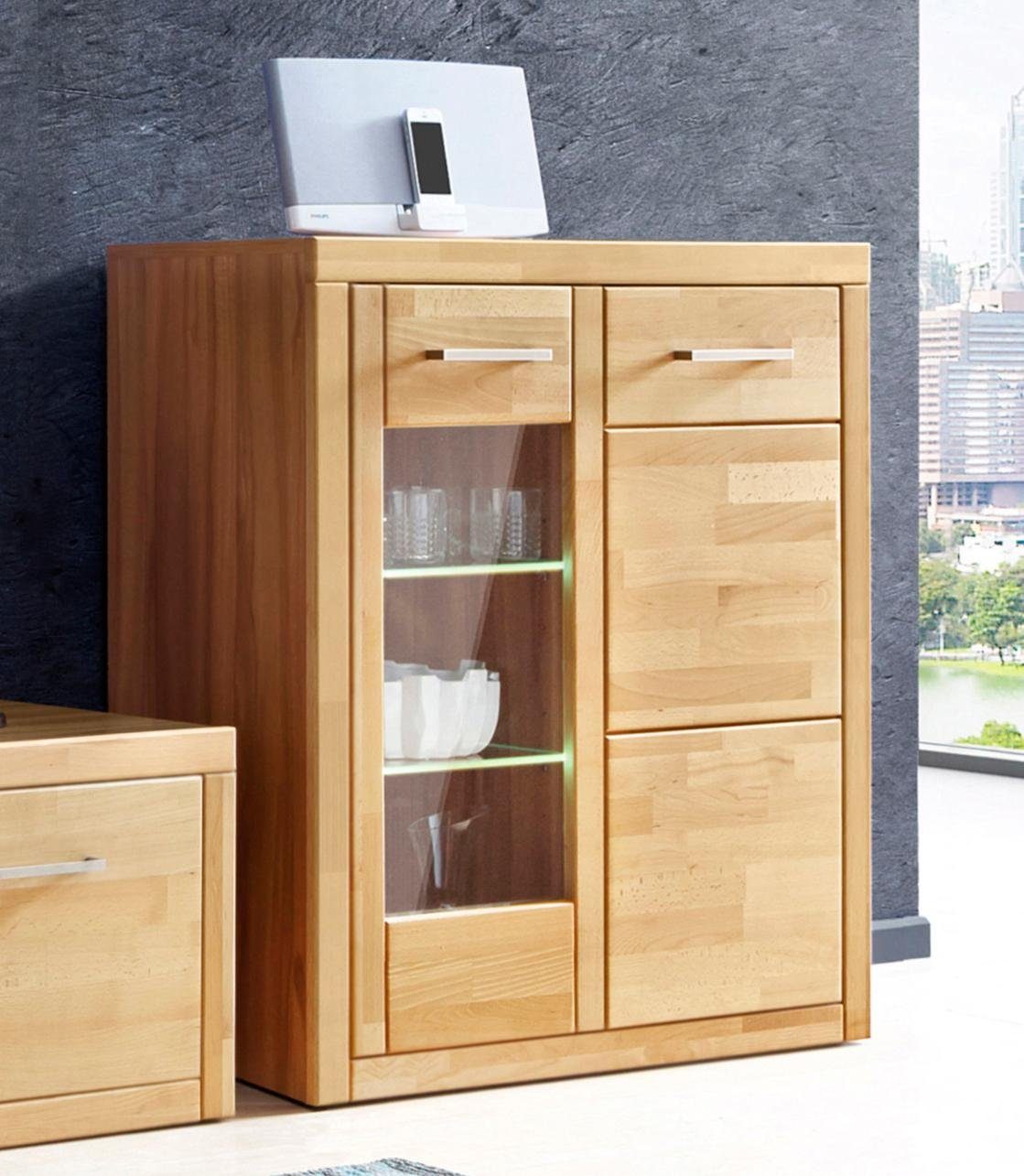 Home affaire Vitrine "Ribe,180cm hoch,5 Fächer,2 Glasböden variabel einsetz günstig online kaufen