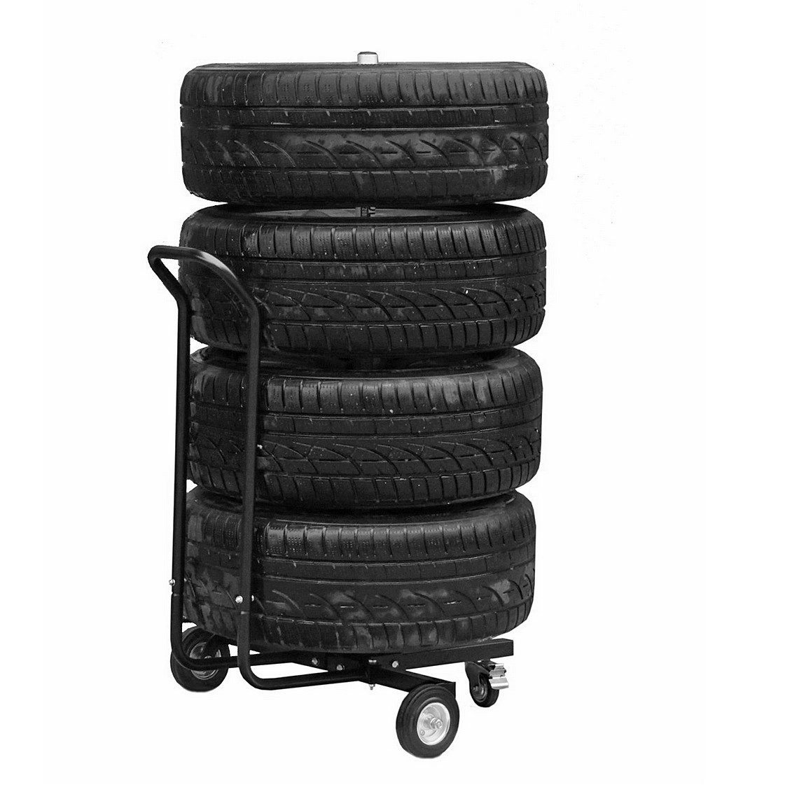 Vanit Sitzbank Felgenbaum fahrbar mit Griff für Autoreifen FB12 Reifen Ständer schwa