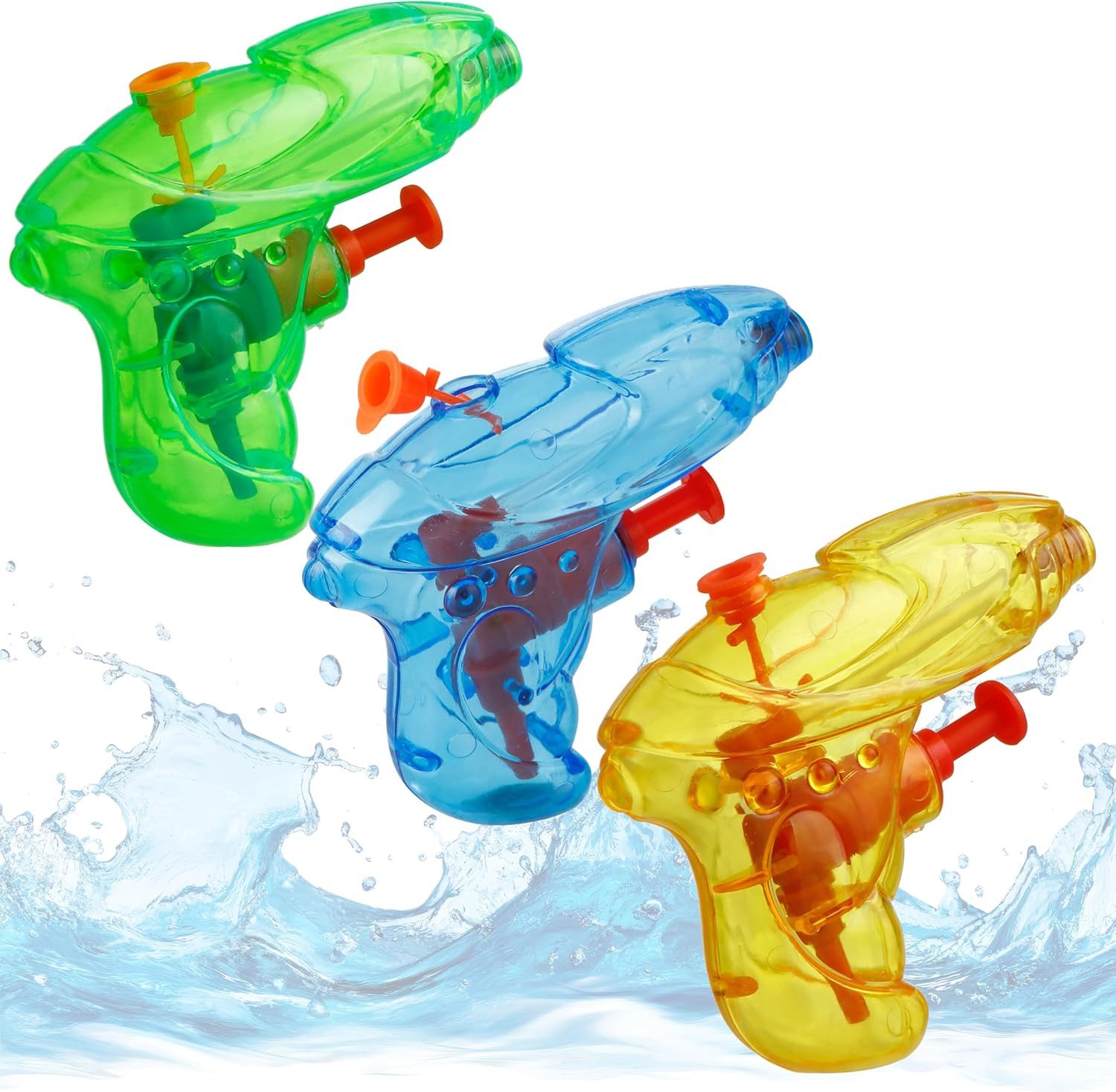 Athlejoy Wasserpistole 3X Mini Wasserpistolen für Kinder (3er Set, 3-tlg., 3x Wasserpistolen)