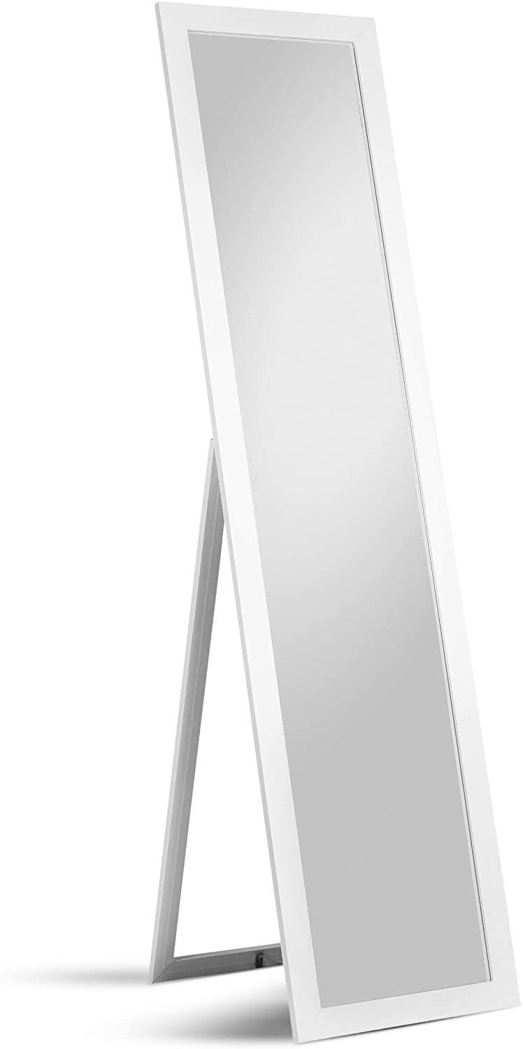 Your-Homestyle Ganzkörperspiegel Flur, und schwarz Holzrahmen Mirror - Standspiegel geeignet kleinen, Spiegel weiß Mirror, für schmalen gerahmt 40x160 Eiche braun