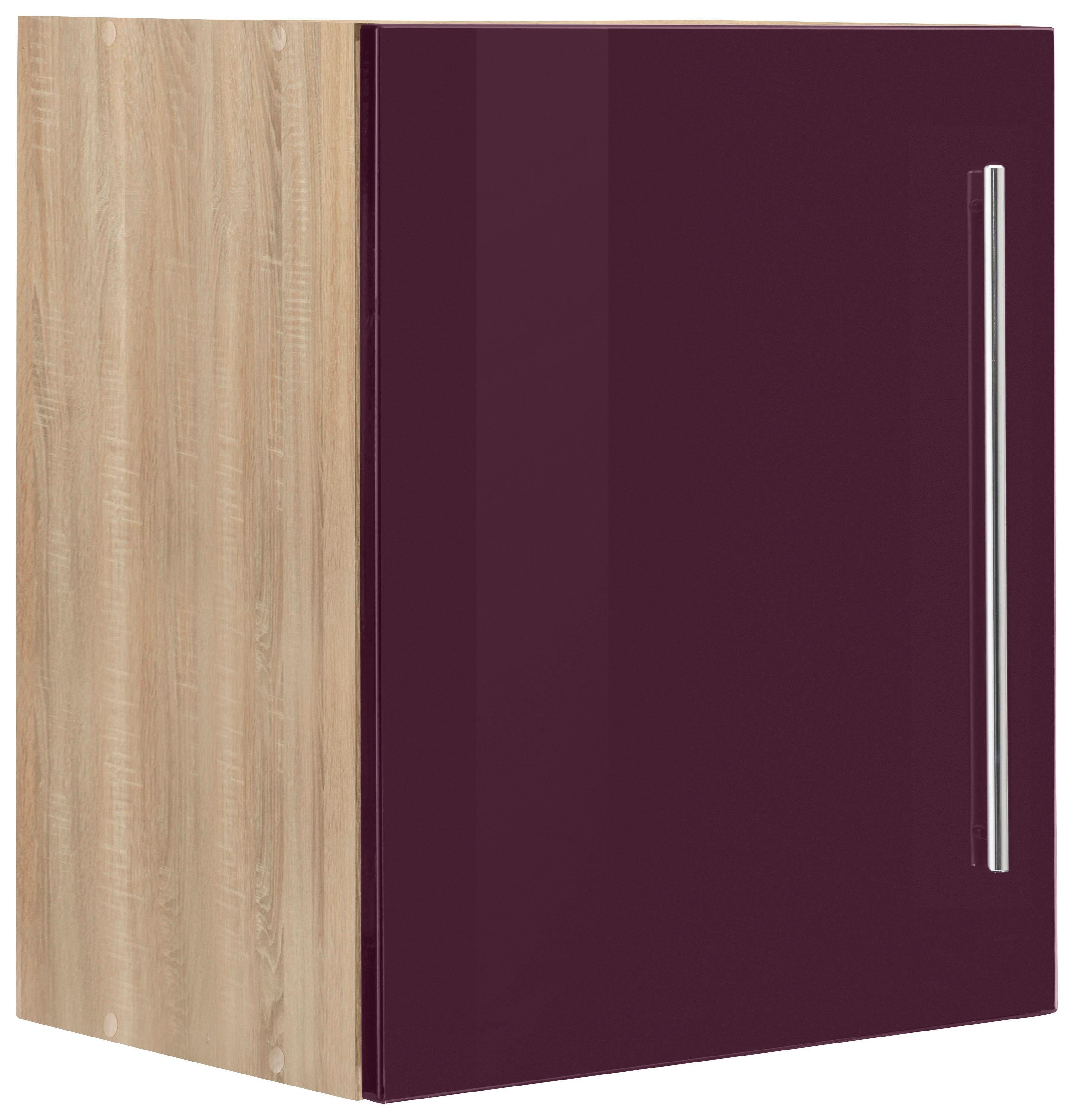 | sonoma Samos breit cm sonoma Hängeschrank eichefarben Hochglanz/Eiche MÖBEL 50 aubergine HELD