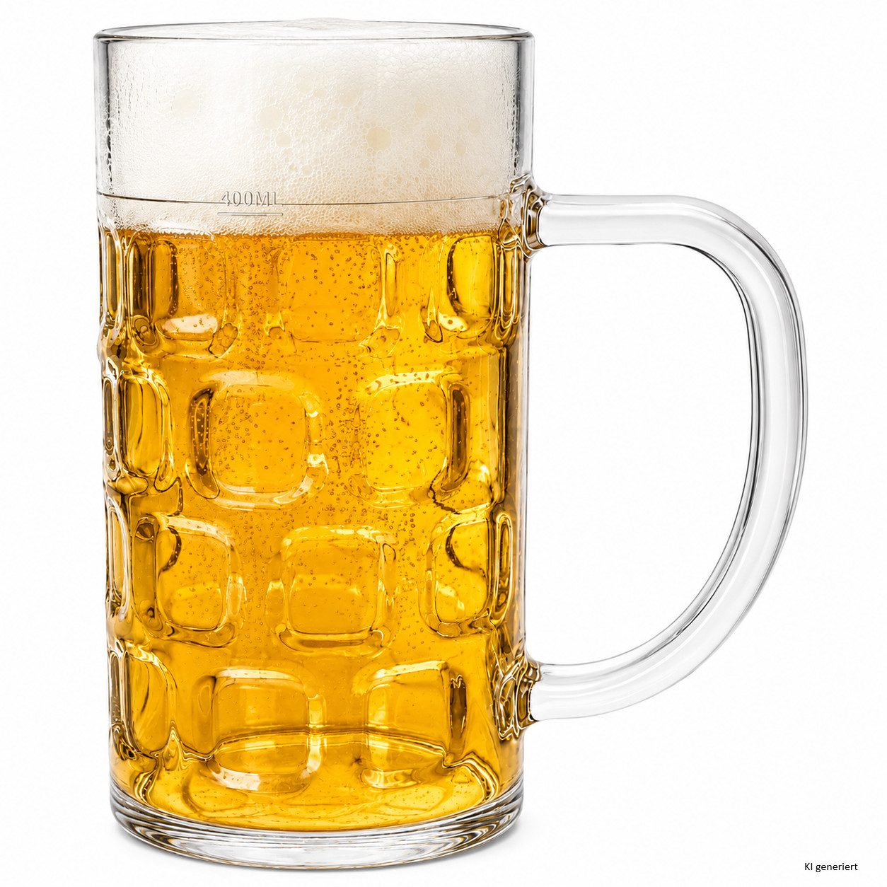 MamboCat Bierglas Lord ToGo Bierkrug 0,4L Kunststoff Relief Füllstrich Henkel Humpen, Kunststoff