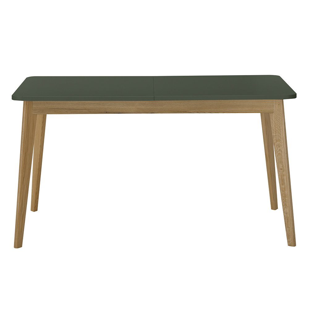 Lomadox Esstisch AVEZZANO-61, Evoke Eiche Nb. mit grün, ausziehbar, B/H/T ca. 140-180/75/80 cm