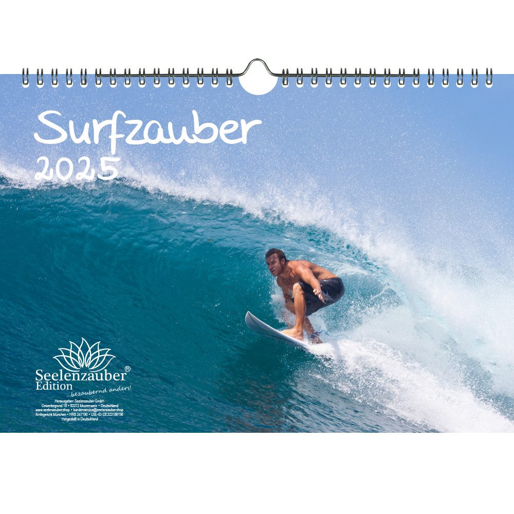 Seelenzauber Wandkalender Surfzauber DIN A4 Kalender für 2025 Surfer und surfen