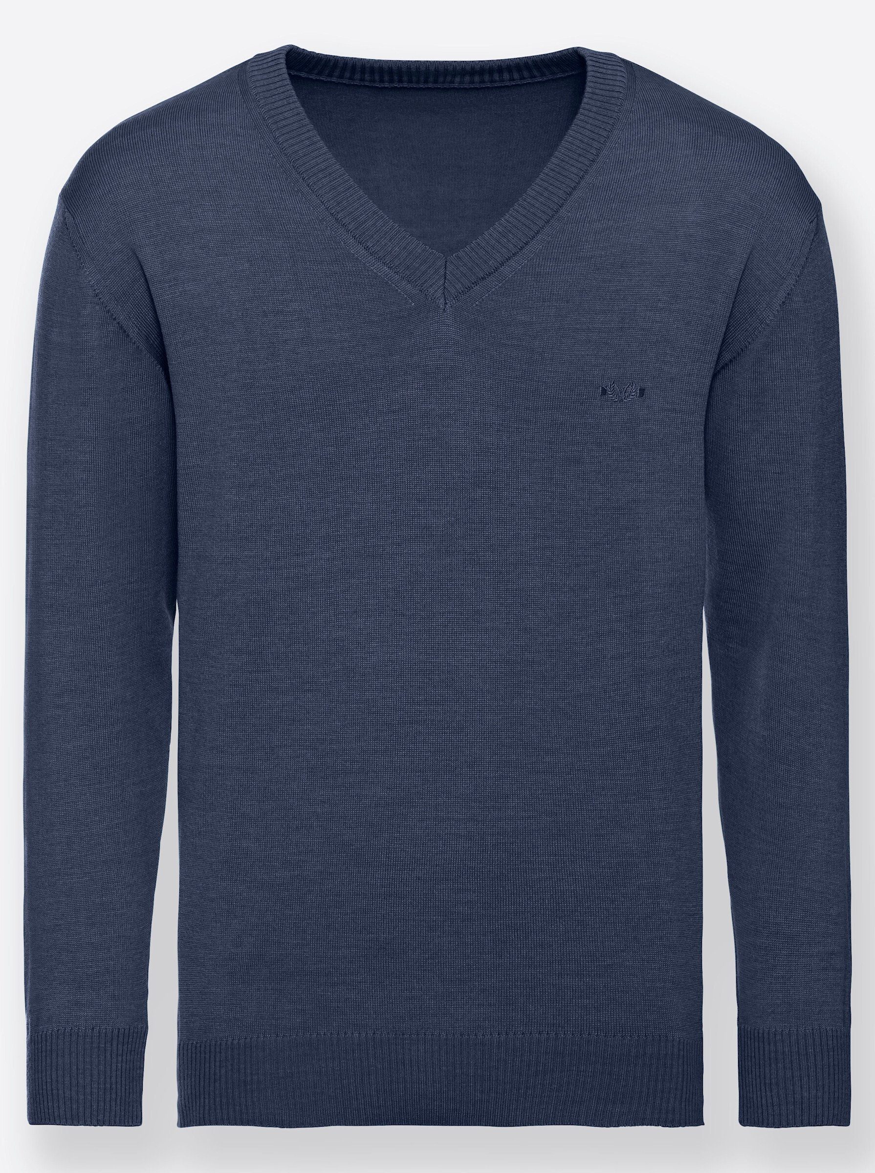 Strickpullover V-Pullover Langarm