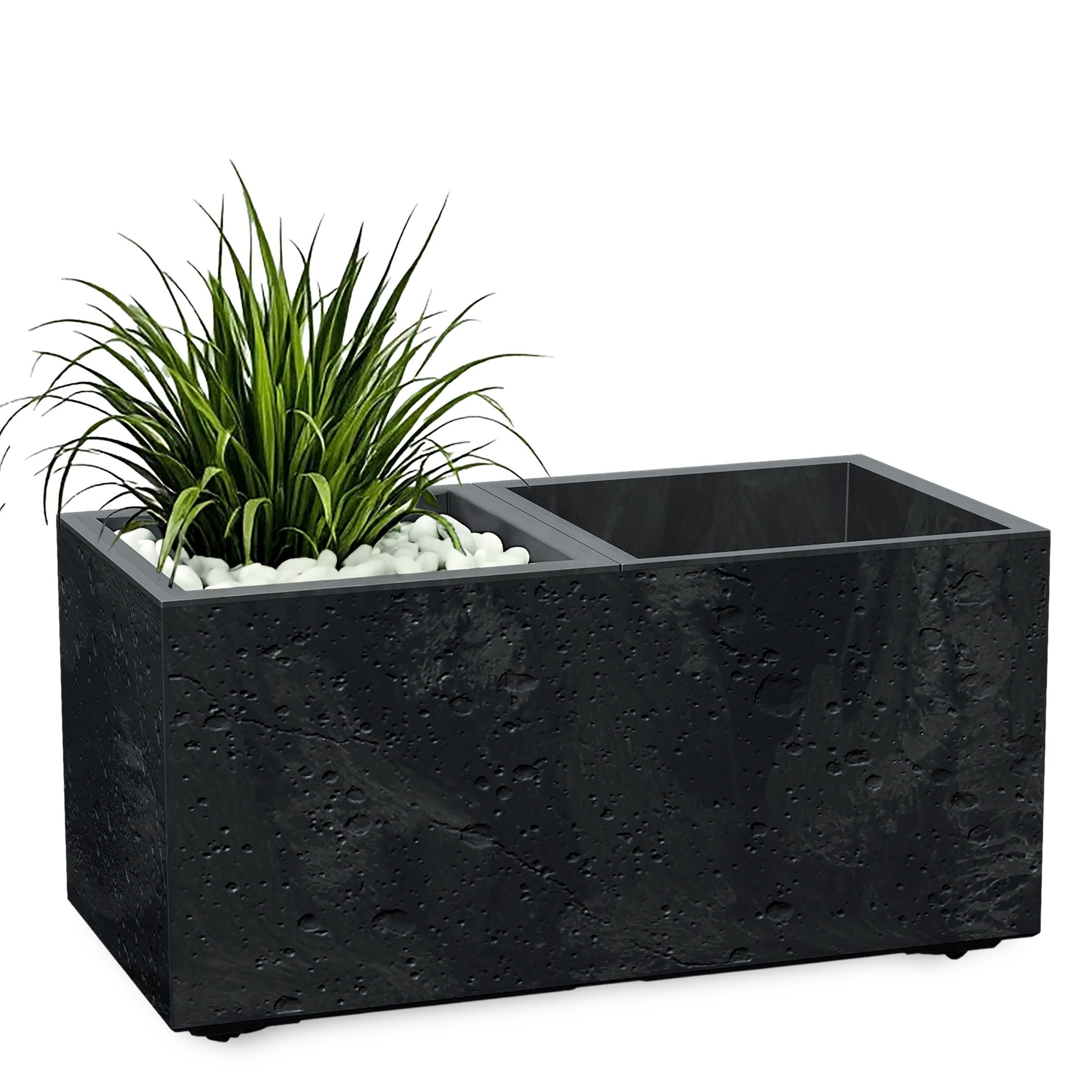 Spetebo Blumentopf Kunststoff Blumenkasten Beton Optik günstig online kaufen