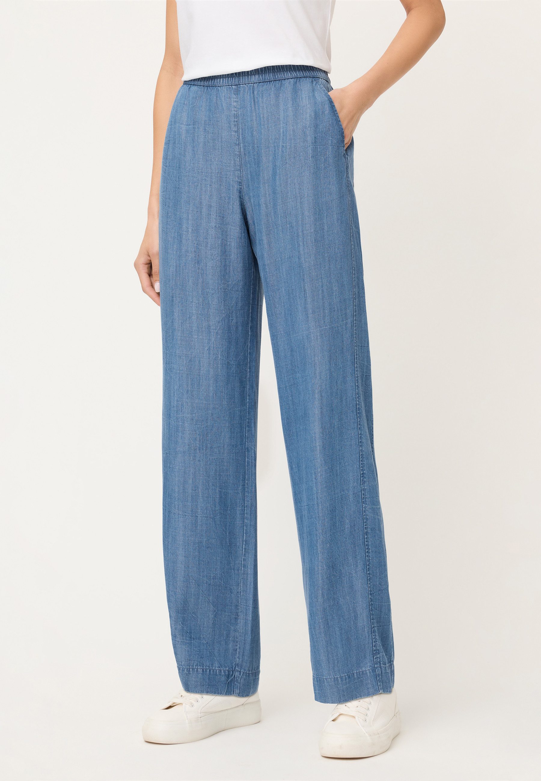Olsen Gerade Jeans mit elastischem Bund in Jeans-Optik