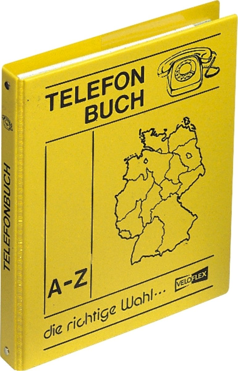 VELOFLEX Tagebuch Telefonringbuch A5 PP gelb