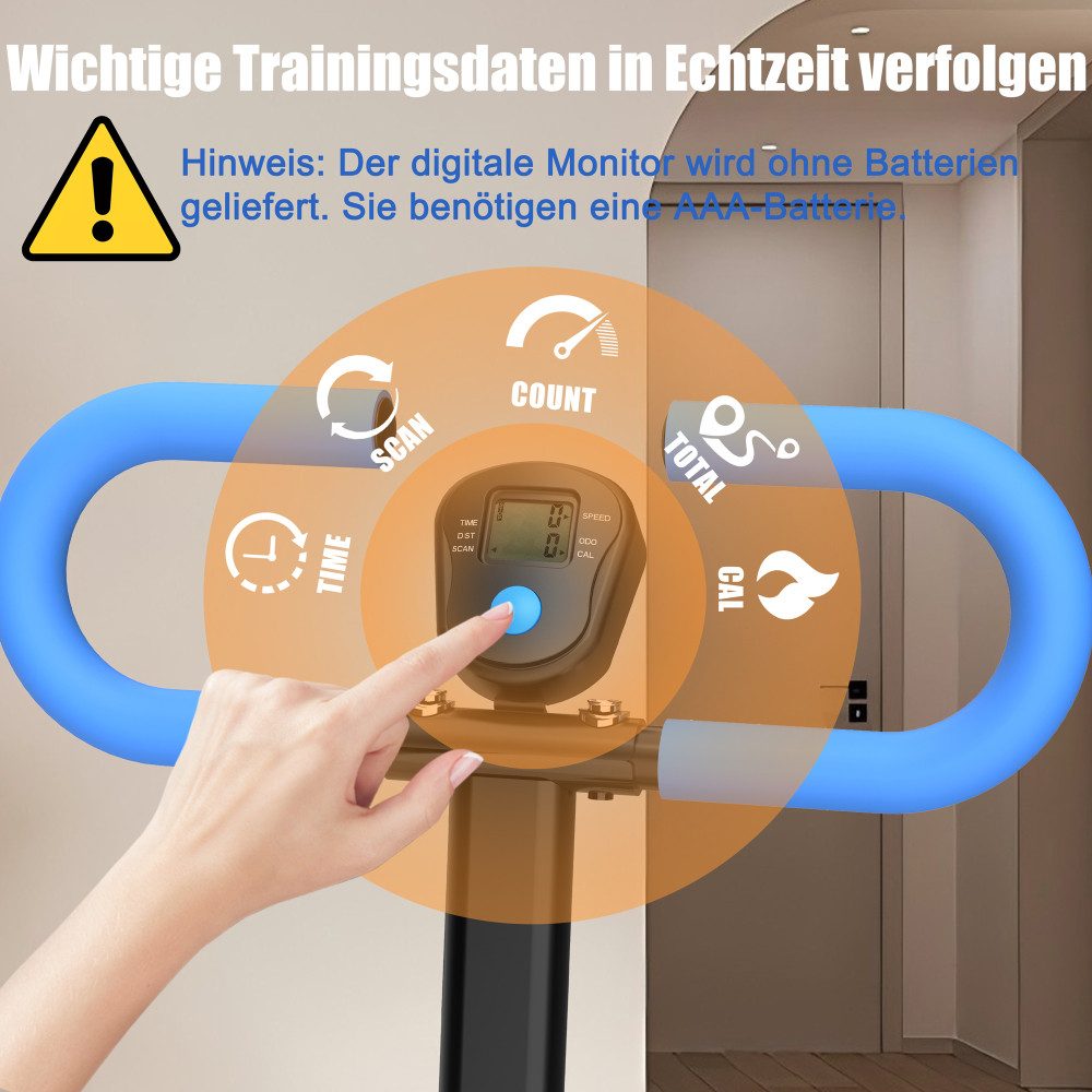 BBG Heimtrainer Stair Stepper Trainingsgerät für Zuhause, einstellbarer Widerstand, ABS/Stahl, faltbar für Heim-Fitnessstudio und Büro