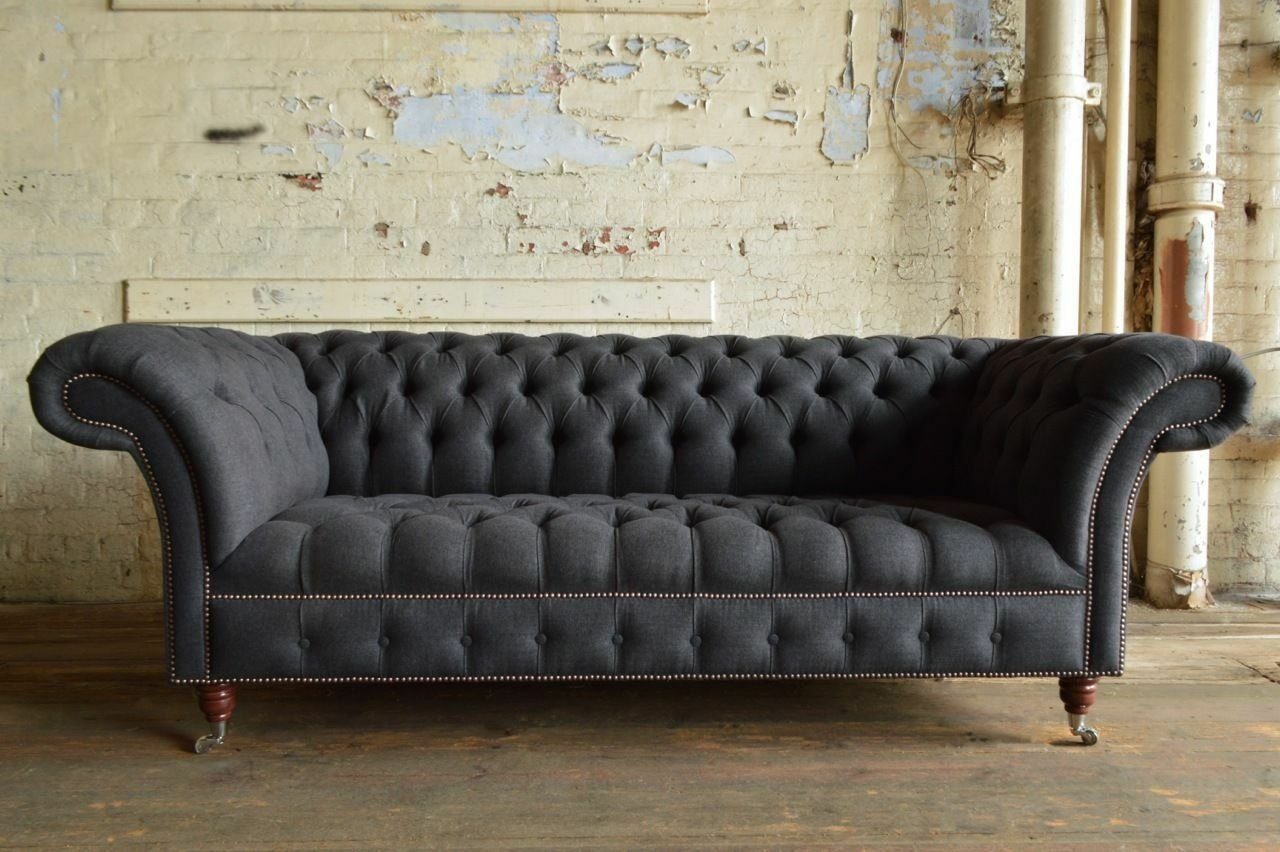 Chesterfield-Sofa, Polster Sofa Luxus Sitz JVmoebel Couch Leder Chesterfield Garnitur Design
