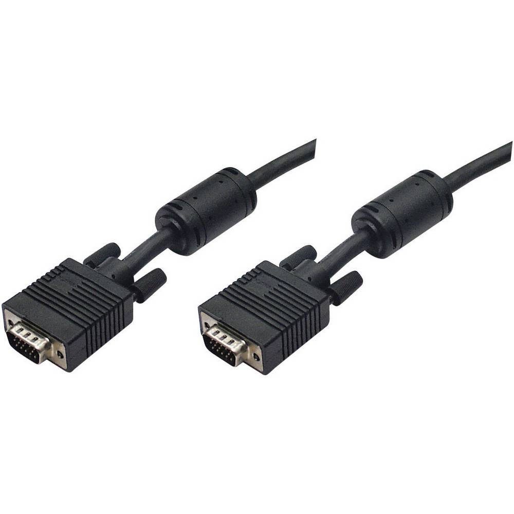 MANHATTAN SVGA-Kabel mit Ferritkernen VGA Stecker an VGA Stecker 15 m 372183 HDMI-Kabel, (15.00 cm), schraubbar
